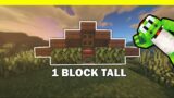 Minecraft: House That's Only 1 Block TALL tutorial! #Shorts