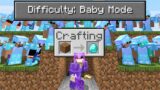 Minecraft Manhunt but with "baby mode" difficulty…