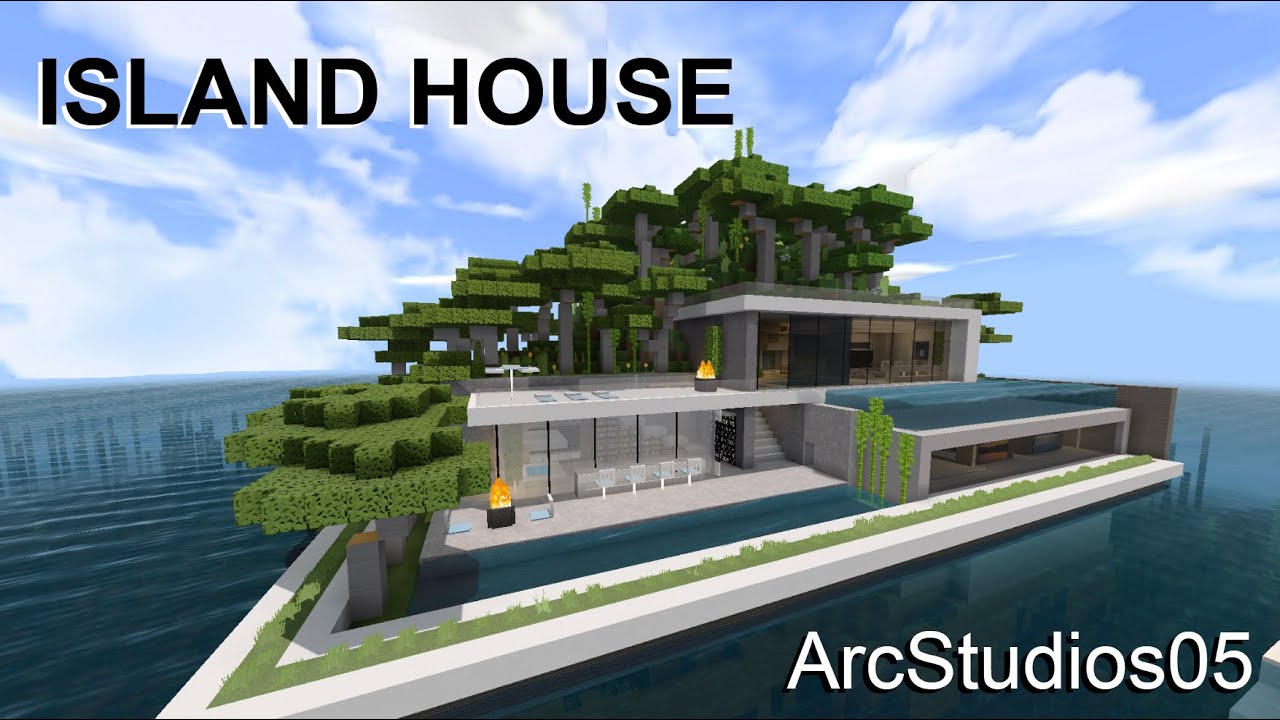 Minecraft Mansion Modern Island House DOWNLOAD!! Minecraft videos