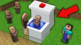 Minecraft NOOB vs PRO : WHY DID VILLAGER FLUSHED AWAY IN GIANT TOILET? Challenge 100% trolling