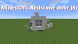 Minecraft: Redstone Door [Level 5] 2×2 Spiral Door Bedrock/Java