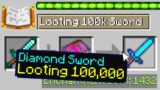 Minecraft UHC but I secretly used a Looting 100,000 sword…