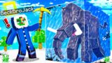 Mining a FROZEN WOOLLY MAMMOTH in MINECRAFT!