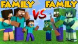 Monster School : BRAVE FAMILY VS FAMILY CHALLENGE – Minecraft Animation