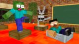 Monster School : FLOOR IS LAVA FUNNY CHALLENGE – Minecraft Animation
