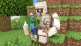 Monster School : Iron Golem and 2 Baby Zombie – Sad Story – Minecraft Animation