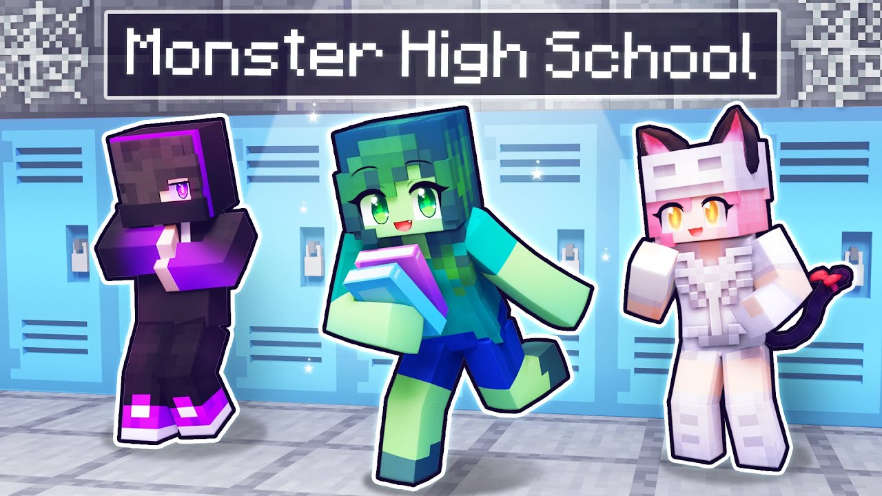 My First Day At Monster High School In Minecraft Minecraft Videos 