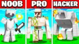 NOOB vs PRO vs HACKER GOLEMS in MINECRAFT!