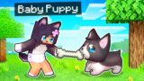 Playing as a BABY PUPPY In Minecraft!