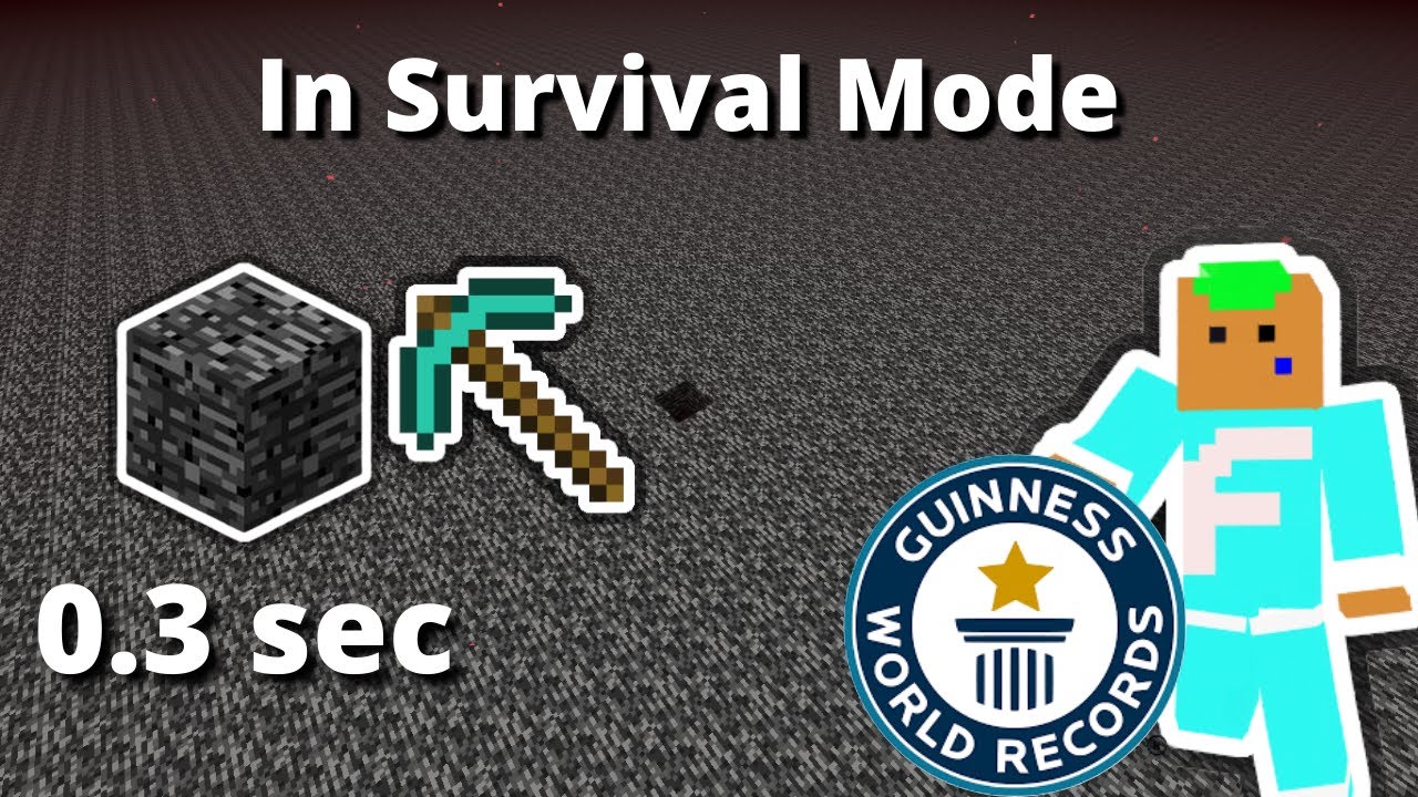 The Fastest Way To Break Bedrock in Minecraft Minecraft videos