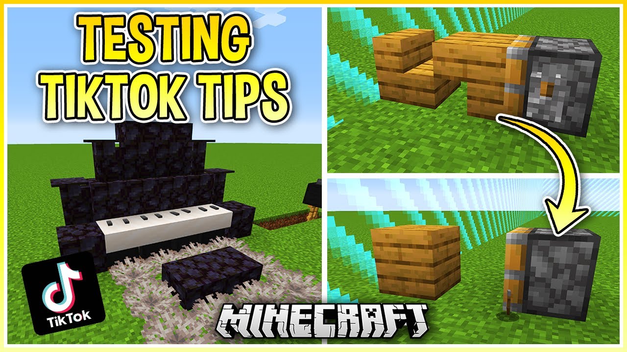 Trying Viral TikTok Minecraft Hacks, Tips & Tricks! - Minecraft videos