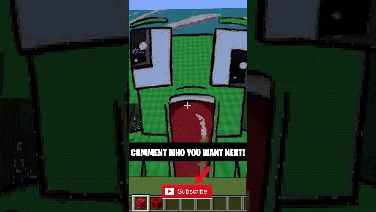 Unspeakable Minecraft Pixel Art Statue | #Shorts - Minecraft videos