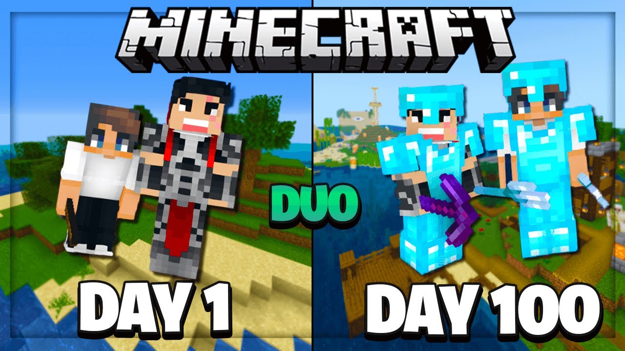 We Survived 100 Days in Minecraft on an Island - Duo Survival and Here ...