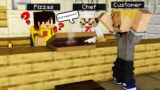 i delivered PIZZA to strangers in MINECRAFT! (working at a pizza place)