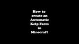 Automatic Kelp Farm in Minecraft #Shorts