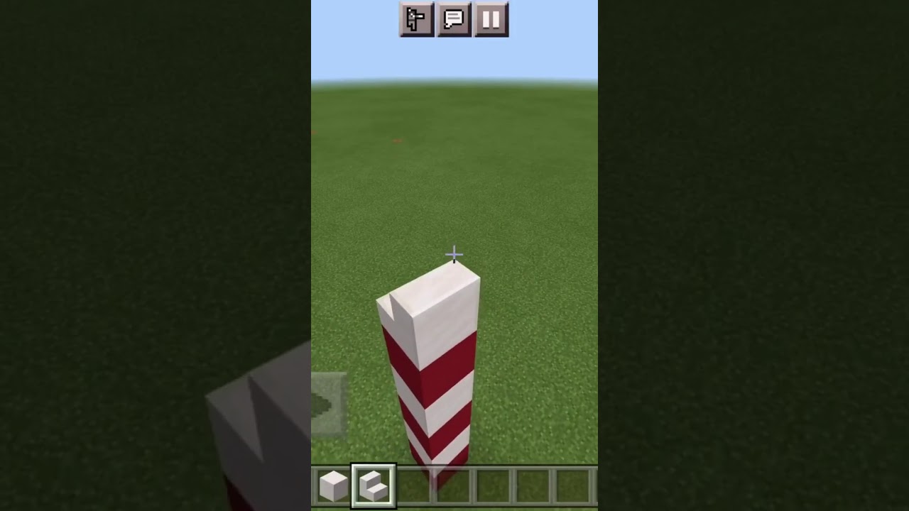 How to build a simple candy cane in Minecraft shorts Minecraft videos