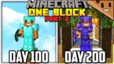 I Spent 200 Days in ONE BLOCK Minecraft… Here's What Happened