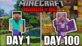I Survived 100 Days in HARDCORE Minecraft… And Here's What Happened