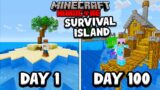 I Survived 100 Days on a SURVIVAL ISLAND in Minecraft Hardcore…