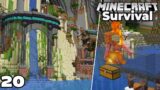 Let's Play Minecraft Survival : Major Base Improvements and Simple Iron Farm!