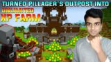 MADE UNLIMITED XP FARM  USING PILLAGER'S OUTPOST |  MINECRAFT TELUGU DOST GAMEPLAY #18
