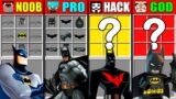 Minecraft Battle: BATMAN CRAFTING CHALLENGE – NOOB vs PRO vs HACKER vs GOD Minecraft Trolling