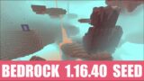 Minecraft Bedrock 1.16.40 Seed: Bastion remnant housing units available at spawn of ruined portal