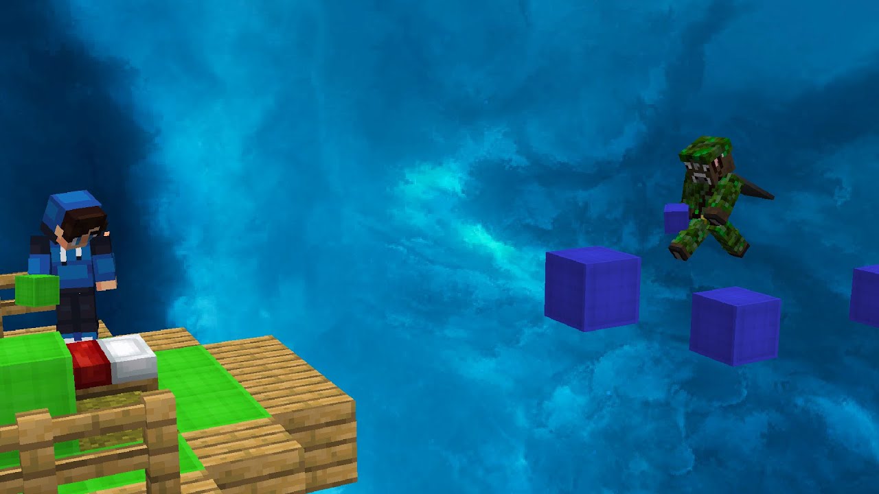 Minecraft Bedwars, But We Can Place Blocks in MidAir Minecraft videos