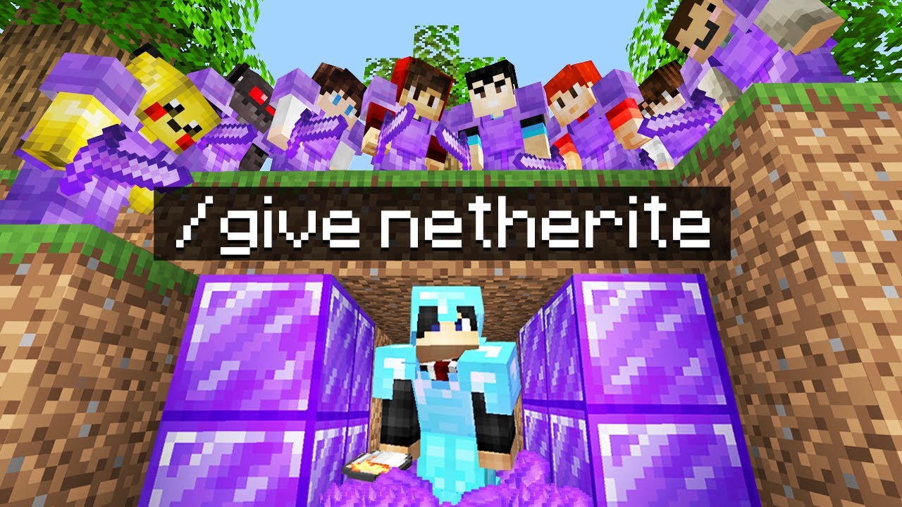 Minecraft Manhunt But I Secretly Used Give Minecraft Videos