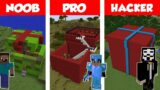 Minecraft NOOB vs PRO vs HACKER: CHRISTMAS GIFT HOUSE BUILD CHALLENGE in Minecraft / Animation