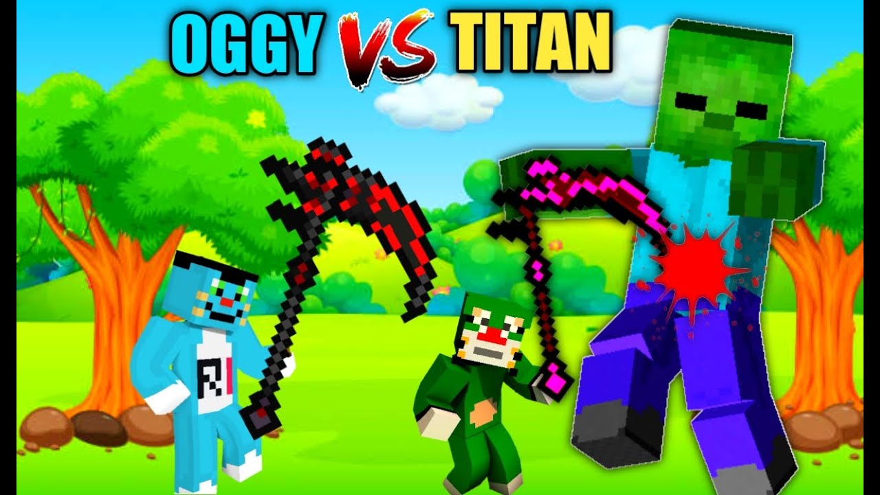 Minecraft Titan Zombie Fight With Oggy And Jack Minecraft Pe In Hindi Rock Indian Gamer Minecraft Videos