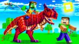 Riding an UPGRADED TREX in MINECRAFT! (strong)