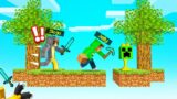 SPEEDRUNNER vs. HUNTERS On A SKYBLOCK! (Minecraft)