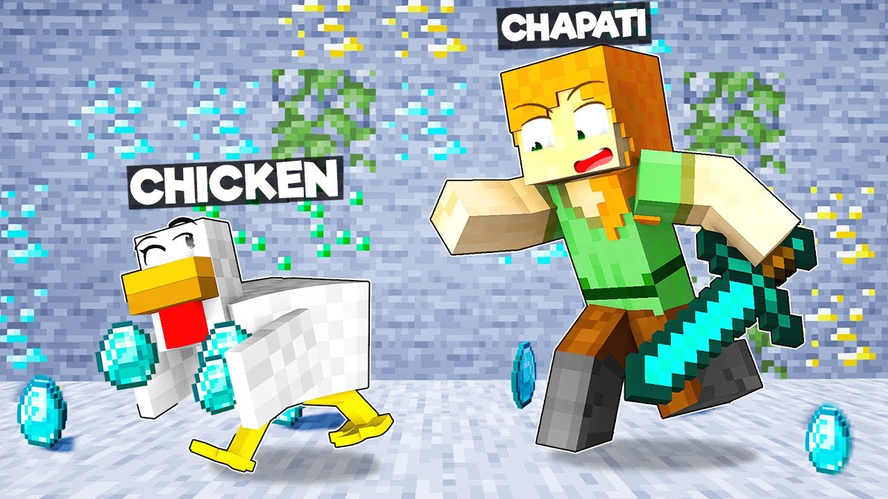 STEALING LOGGY KE DIAMONDS AS CHICKEN | MINECRAFT - Minecraft videos