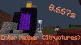 [WR] Minecraft Bedrock | Enter Nether RSG (Structures) in 8.667s