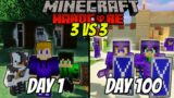 We Survived 100 Days In Hardcore Minecraft – 3v3 Minecraft Hardcore 100 Days