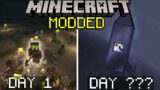 100 Days to Escape to the Moon in ZOMBIE APOCALYPSE Modded Minecraft