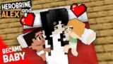 BABY HEROBRINE and BABY ALEX : Valentine's Day Special : Monster School Minecraft Animation