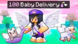 Delivering 100 BABY ANIMALS In Minecraft!