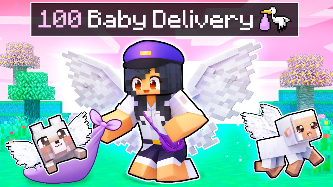 Delivering 100 BABY ANIMALS In Minecraft! Minecraft videos