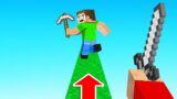 HUNTERS vs SPEEDRUNNER On A STRAIGHT LINE! (Minecraft)