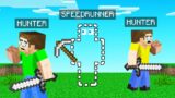 HUNTERS vs SPEEDRUNNER With INVISIBILITY! (Minecraft)