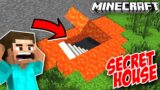 I MADE SECRET HOUSE UNDER LAVA IN MINECRAFT