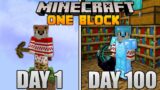 I Spent 100 Days in Minecraft ONE BLOCK…