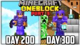 I Spent 300 Days in ONE BLOCK Minecraft… Here's What Happened