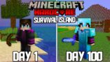 I Survived 100 Days on a ISOLATED SURVIVAL ISLAND in Minecraft Hardcore…