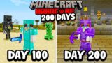 I Survived 200 Days in HARDCORE Minecraft…