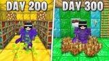 I Survived 300 Days in HARDCORE Minecraft…