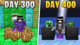 I Survived 400 Days in HARDCORE Minecraft…