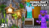 Let's Play Minecraft Survival : SECRET CAVE and Full Netherite Armor